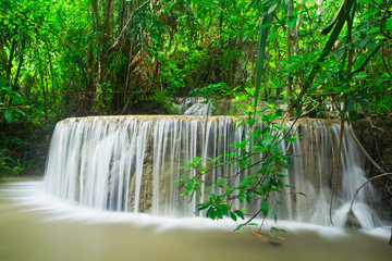 Waterfall in the forest asia thailand Erawan Waterfall, Kanchana
