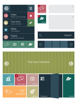 Flat user interface elements