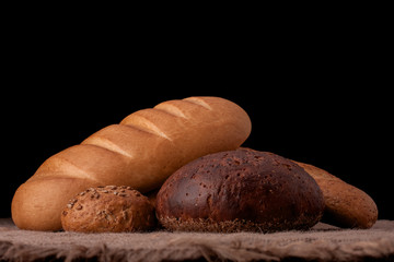 Assortment of breads still life