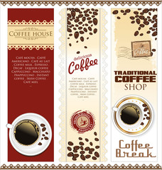 Coffee house menu label