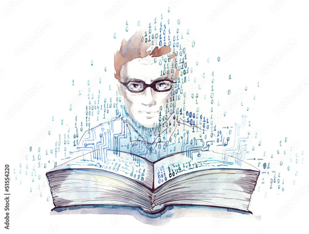 Wall mural textbook on programming