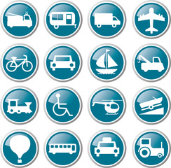 transport icon set