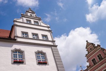 Fototapeta na wymiar Detail of european houses in Wittenberg