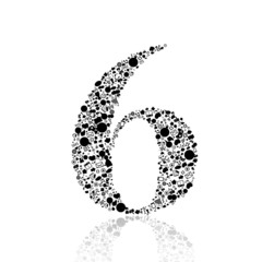 Social network number background with media icons