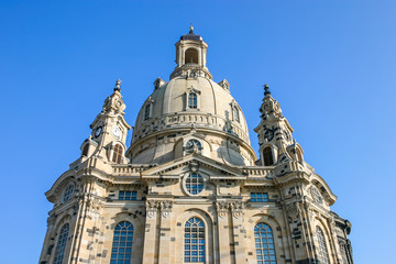 Fototapeta na wymiar Frauenkirche Dresden Saxony Germany from underneath