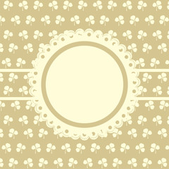 Clover design vintage frame. Vector illustration