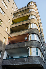 The building in the functionalism style, in Katowice