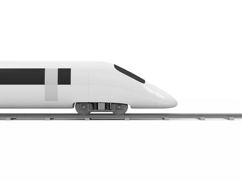 3d Illustration of Modern High-Speed Train isolated on white