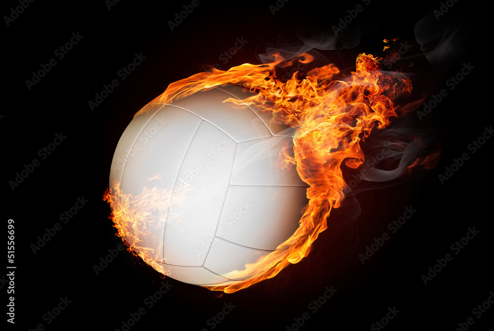 Poster burning objects and objects on fire background