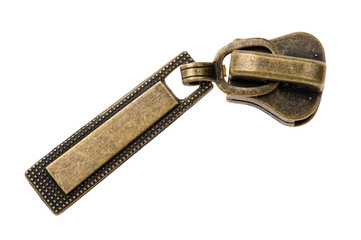 zip fastener isolated macro