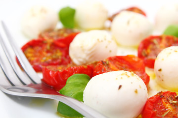 grilled tomatoes and mozzarella - Grilltomaten und Mozzarella