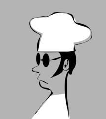 chef wearing sunglasses