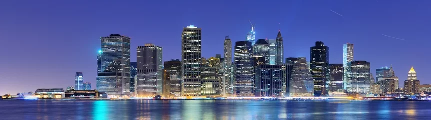 Zelfklevend Fotobehang New York City Lower Manhattan Panorama © SeanPavonePhoto