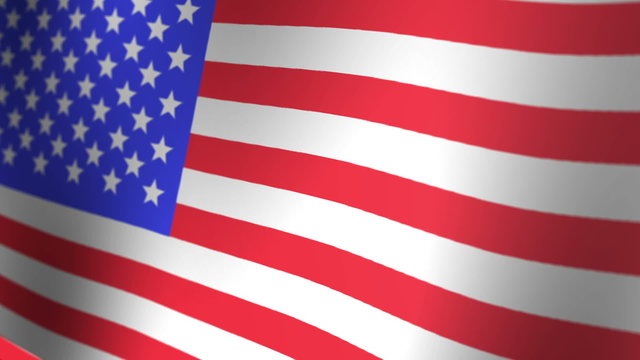 3D Rendered United States Flag Animation