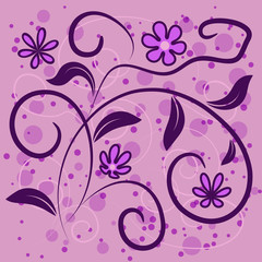 Grunge elegance illustration with flower