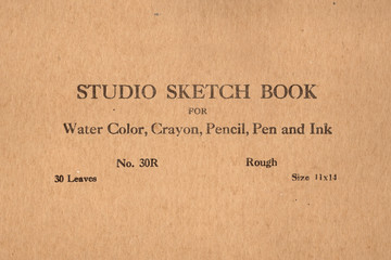 vintage sketch book
