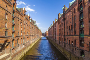Speicherstadt, large warehouse district of Hamburg, Germany