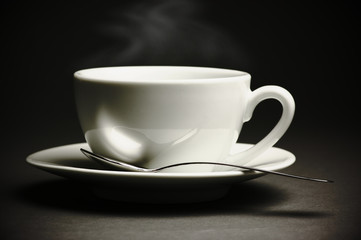 Cup of hot coffee