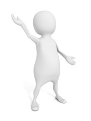 3d man speaker make a speach