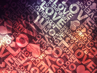Love typographic texture