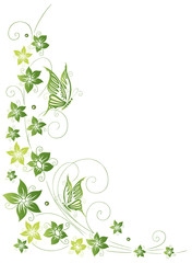 Frühling, frame, Blätter, Laub, Ranke, Grüntöne
