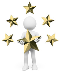 3D white people. Premium stars