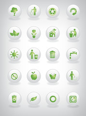 Eco friendly icon set