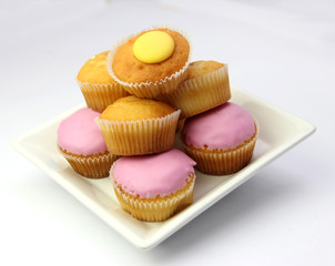Selection of fairy cakes