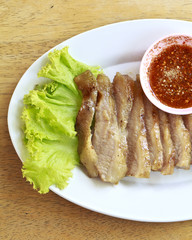 neck of pork fired thai food