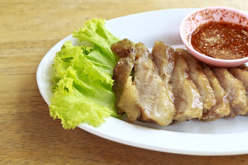 neck of pork fired thai food