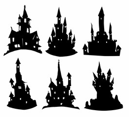 Silhouettes of castles