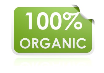 100 percent organic sticker