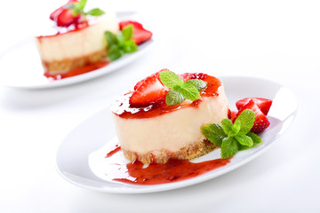 Fototapeta na wymiar Strawberry Cheesecakes