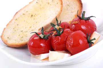 Fototapeta na wymiar roasted tomato appetizer