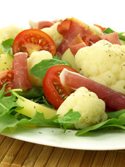 Vegetables with ham