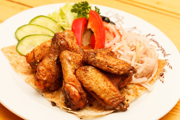 chicken legs with vegetables