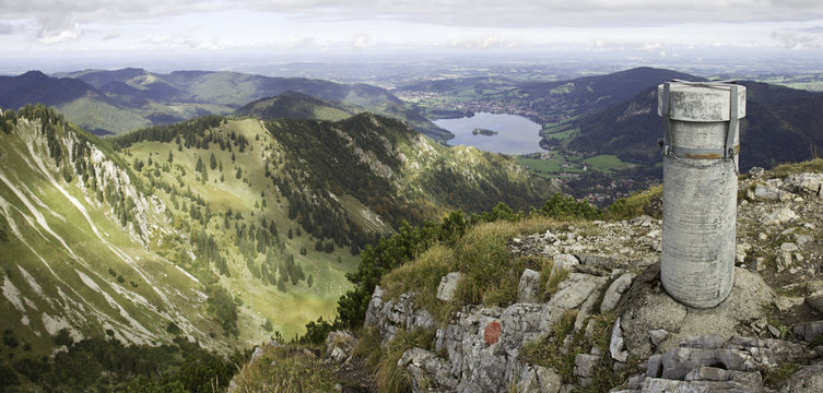 blick ins tegernseer tal vom brecherspitz am spitzingsee