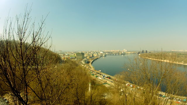 Dnipro river in Kyiv