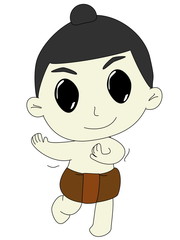 boy cartoon isolated on white background