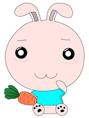 bunny cartoon isolated on white background