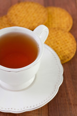 cup of tea with cookies
