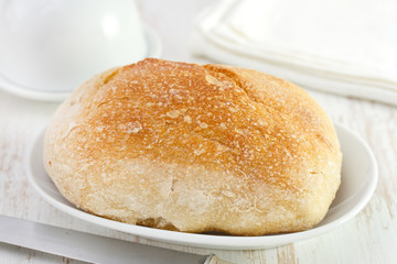 bread on white dish
