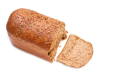 wholemeal granary bread just baked out of the oven