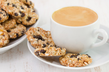 cookies with cup of coffee