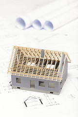 Rohbau - Modell eines Wohnhauses