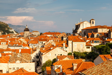 Fototapeta na wymiar View of Dubrovnik Rooftops from the City Walls, Croatia