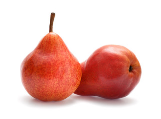 Two red pears