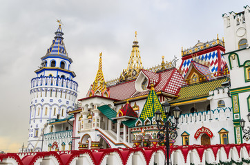 Obraz premium The ancient architecture of the city of Moscow