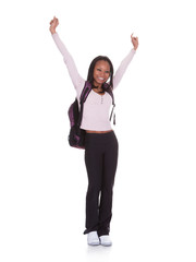 Obraz premium Excited Student Girl