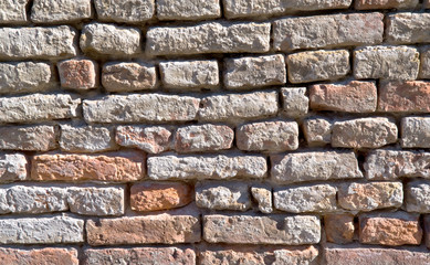 very old brick wall close up